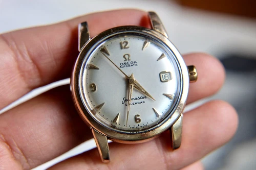 Vintage OMEGA Seamaster Rose Gold Capped 2849 SC Automatic 34mm Mens Watch -Runs