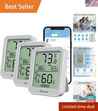 Large LCD Indoor Thermometer 3 Pack - Accurate Humidity Monitoring Solutions