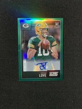 2020 Panini Chronicles Score Premium #444 Jordan Love Rookie Auto Green Prizm /6