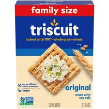 Triscuit Original Whole Grain Wheat Crackers, Vegan Crackers, Healthy Snacks, Fa