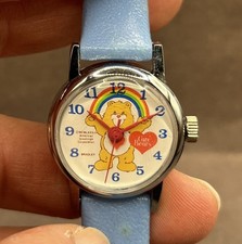 1983 Care Bears Wind Up Wristwatch By Bradley American Greetings Child's Watch