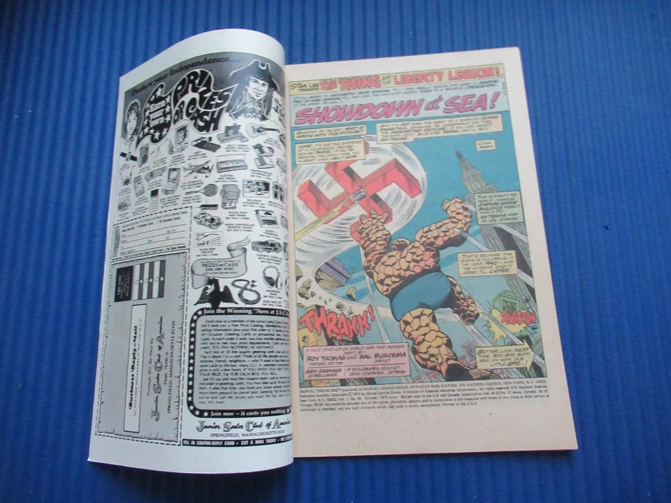 MARVEL TWO-IN-ONE # 20 - (VF) -THING/THE LIBERTY LEGION-KILLER CALLED SKYSHARK - image 2 of 4