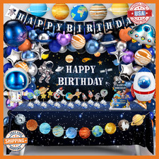 Outer Space Birthday Party Decorations Space Themed Party Supplies Planet Banner