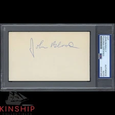 John Blood McNally signed 3x5 Index Card PSA DNA Slab Football HOF Auto C5219