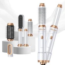 Ukliss 6 in 1 Hair Dryer Brush, Air Styler with Auto Wrap Curling - Ionic Blow