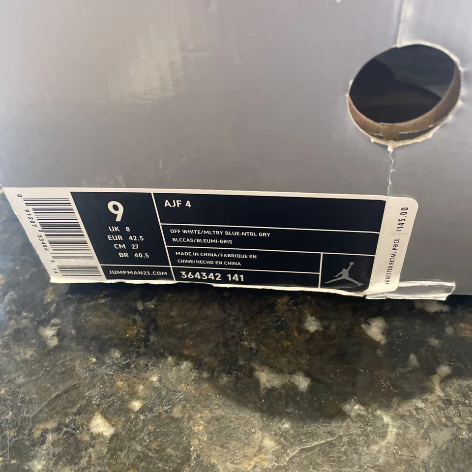 Zapatillas Air Jordan Fusion (4) IV 2009 azul militar (364342-141) talla M/9 Foto 2 de 4