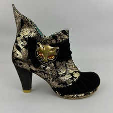 Irregular Choice Boots Size EU36 UK3 Miaow Ankle Zip Up Boho Gothic Punk Bootie