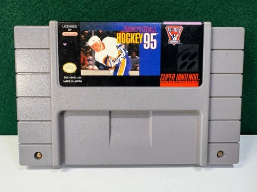 Brett Hull Hockey '95 (Super Nintendo SNES, 1995) Authentic. Working.