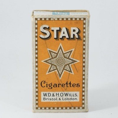 W D & H O Wills Star leer 10 Zigarettenschachtel Vintage Tobacciana