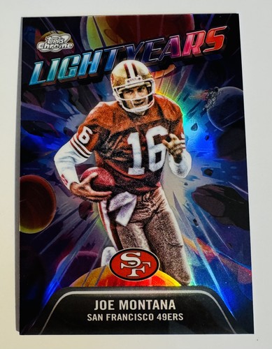 2025 Topps Cosmic Chrome Joe Montana Light Years SP #LY-4 49ers