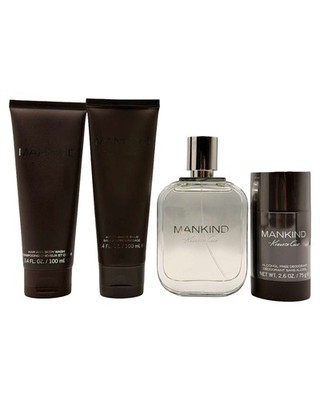 Mankind by Kenneth Cole 4 Pc Set 3.4oz EDT+3.4oz ASB+3.4oz HBW+2.6 oz Deo