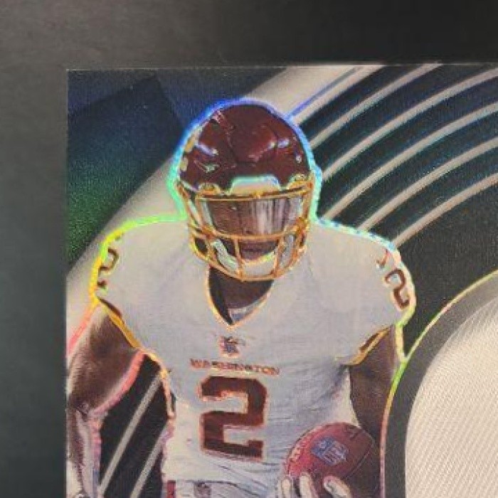 Dyami Brown 2021 Panini Spectra #227 Rookie Patch Auto 68/125 Commanders PB2 view 3