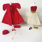 Vintage Barbie Silken Flame #977 + Red Flare #939 Dress Coat Heels Purse
