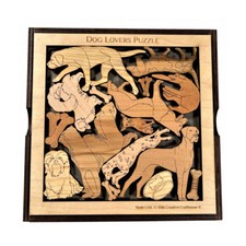 Dog Lovers Wooden Puzzle  Personalizable Gift