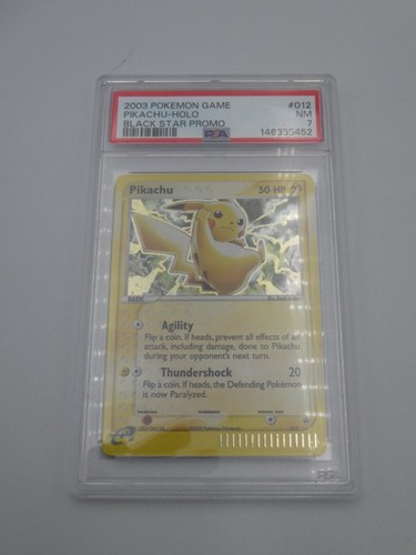 2003 Pokémon Pikachu Holo Black Star Promo Card #12 PSA 7