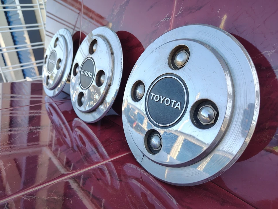 1983 - 1987 年丰田卡罗拉 Tercel 中心盖套装 (3) 原始设备制造商 # 716913-PA 复古 — 第 4/4 张图片