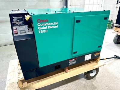 Cummins Onan QD7500 Quiet Diesel 7.5kW Commercial Inverter Generator - Low hours
