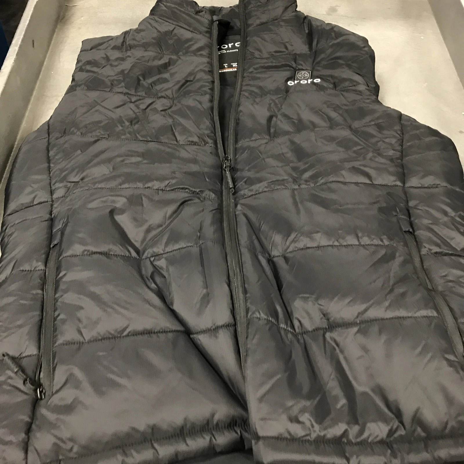 Ororo Mens L Heated Classic Puffer Vest Insulated Packable Jacket with Battery