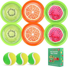 Toss and Catch Ball Game Set - Fruit Design Catch Game for Kids Adults Beach Yar