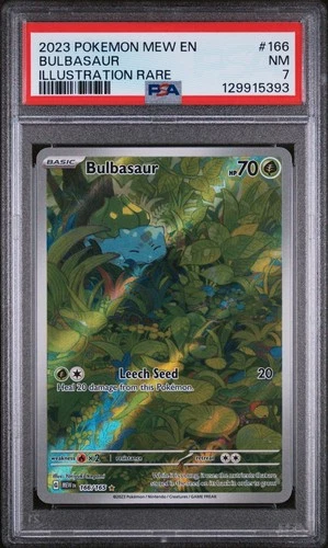 PSA 7 Bulbasaur 166/165 Illustration Rare Holo Pokémon TCG Scarlet & Violet 151