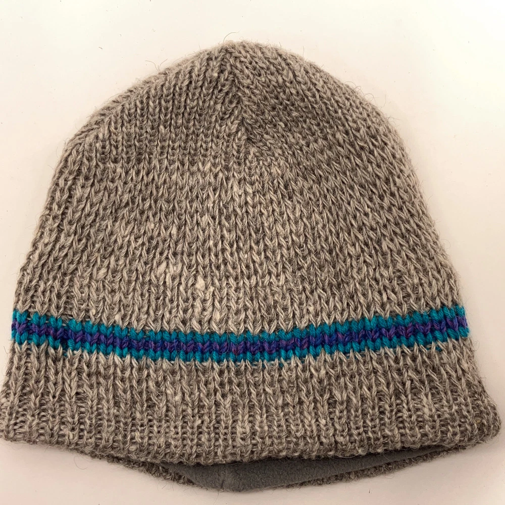 Made in Colorado gray wool Romo wool knit winter hat