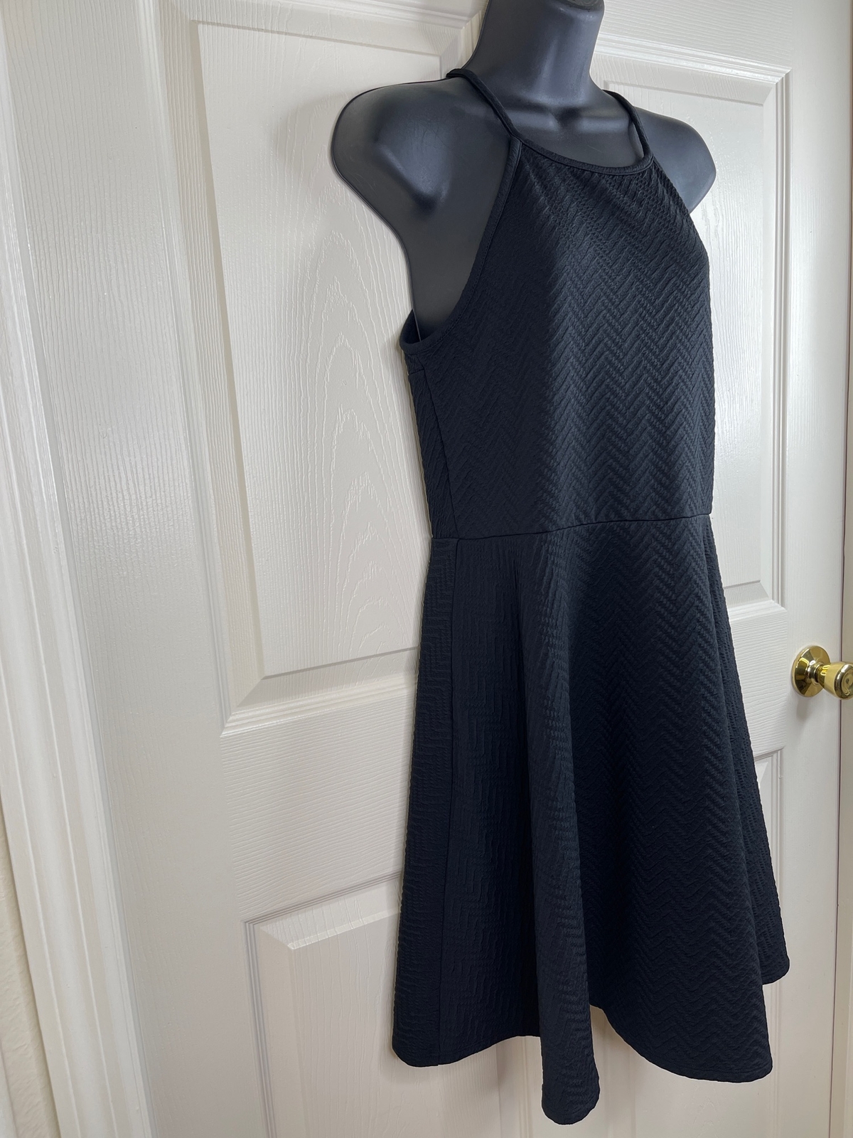 Mossimo Dress Junior Size L Solid Black Sleeveles… - image 6