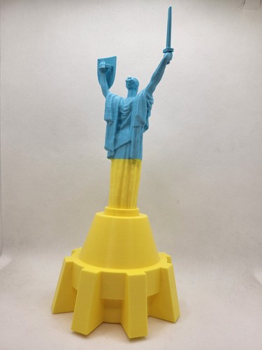 Ucrania-Madre Estatuilla Patria Estatua Amarillo Azul Figura 24cm 2025 - Imagen 3 de 8