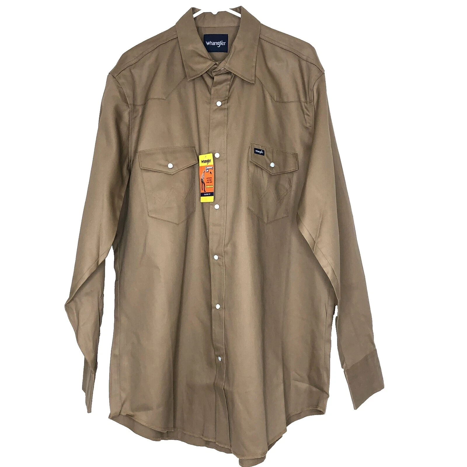 Wrangler Solid Big & Tall Casual Button-Down Shirts for Men