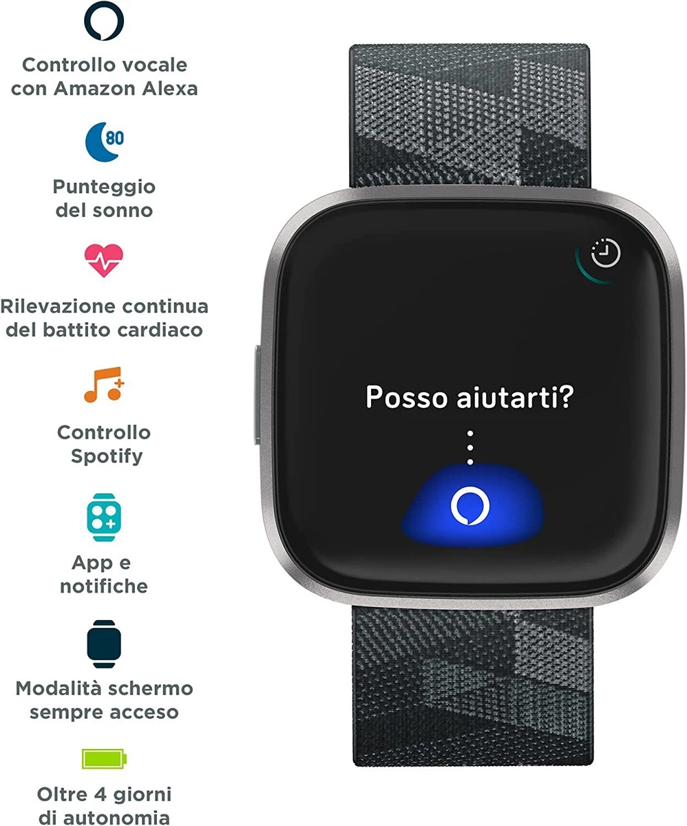 Fitbit Versa 2 Special Edition Smoke Woven Mist Grey 811138036591