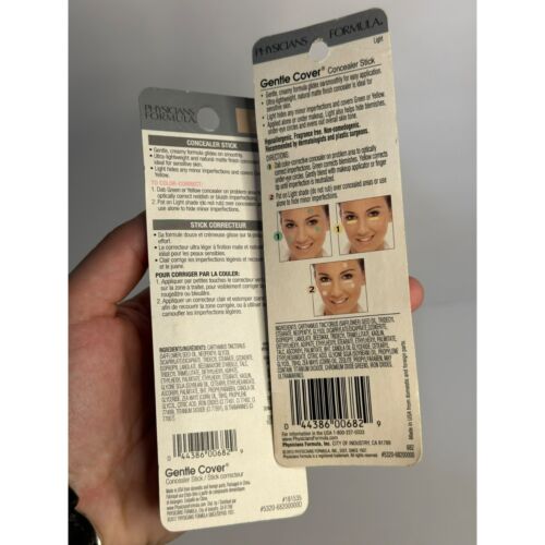 Physicians Formula Gentle Cover Concealer Stick Full Coverage Light #682 2 Pack - Picture 5 of 5