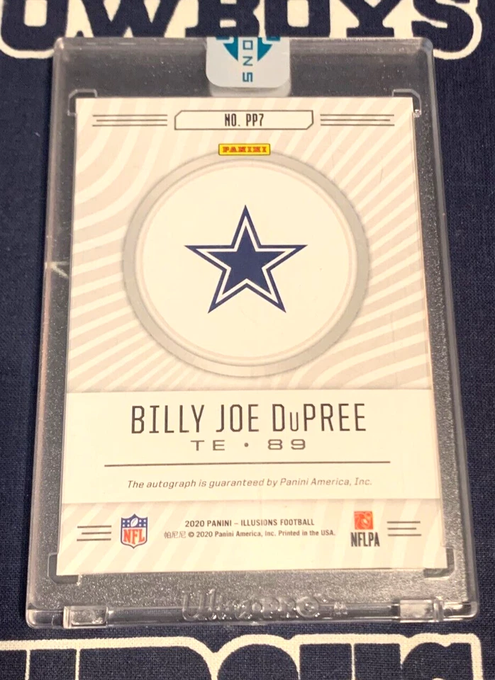 2020 Illusions RED Penmanship Dallas Cowboys BILLY JOE DuPREE Autograph AUTO /75 - Image 4 of 4