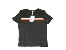 Image of TOMMY HILFIGER Stripe Short Sleeve T Shirt in Navy Size UK S Small NEW BNWT
