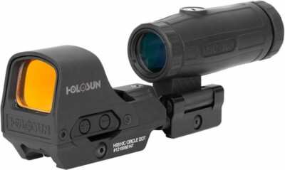 Holosun HS510C 2 MOA Dot & 65 MOA Circle Sight with 3X Magnifier HM3X
