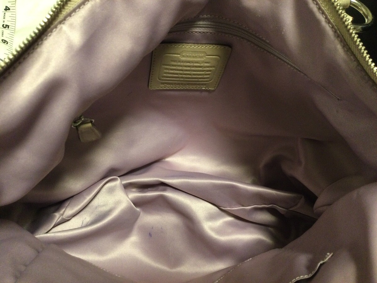COACH POPPY H1281-F20441 handbag preowned Pale Gold Metallic