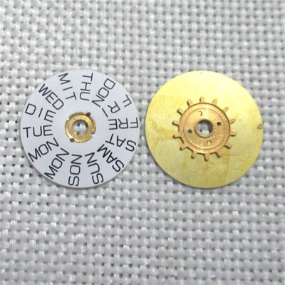 White English Font Week Disk Wheel Generic Fit for Movement 2836 Date@9 #25