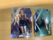 2023-24 Panini Phoenix Instant Phenom Teal Lazer Prizm Brandin Podziemski + Base