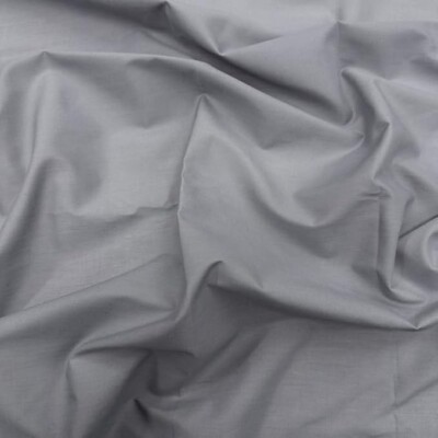Silver Broadcloth Poly Cotton Fabric by The Yard