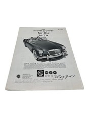 Vtg 1959 Mg Mga Car Photo British Autosport Print Ad
