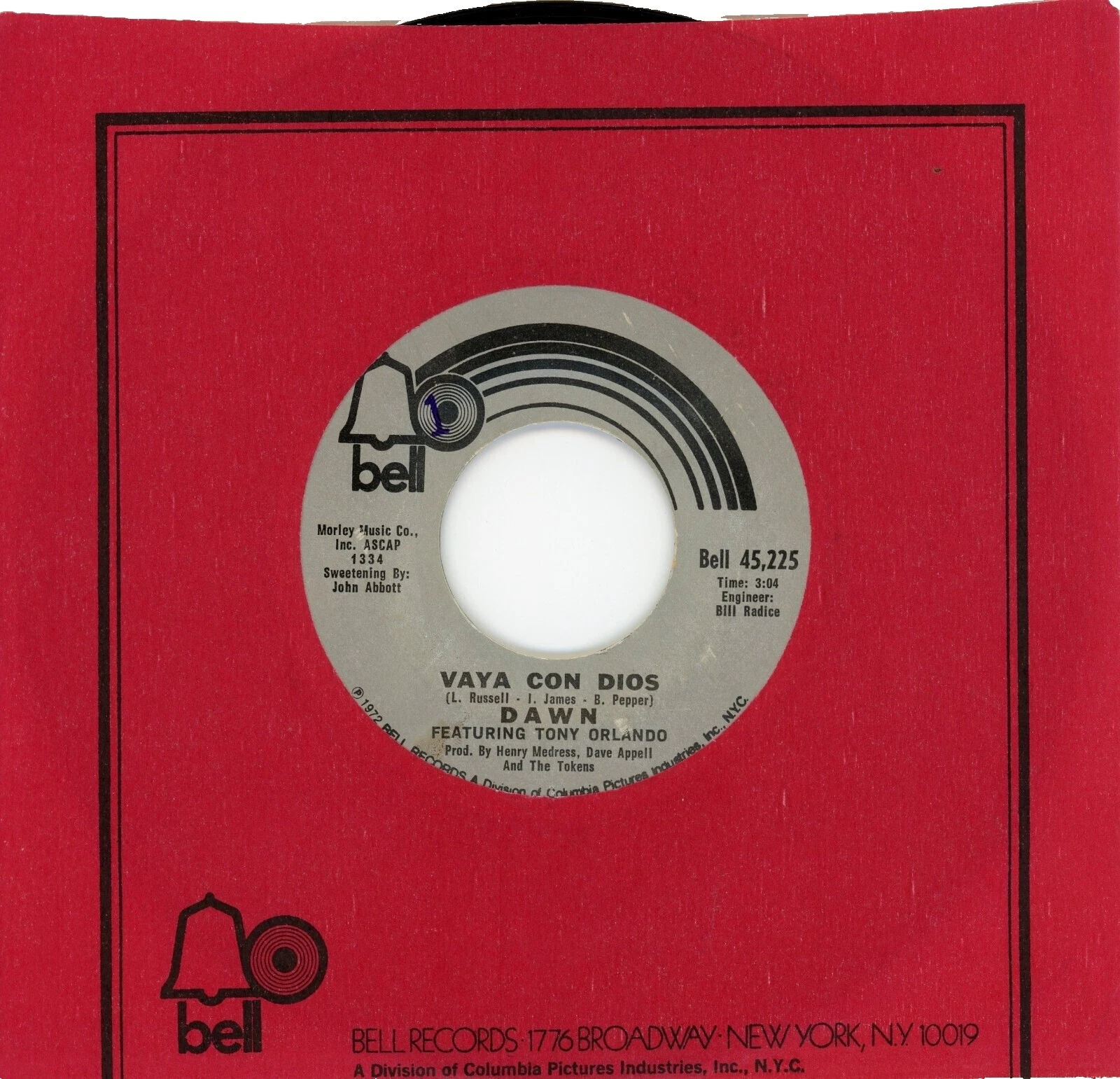 Dio una sola velocidad de 45 RPM Discos de Vinilo