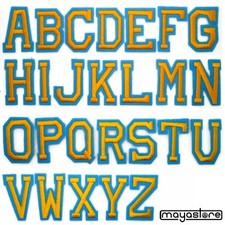BUCHSTABEN A-Z AUFNÄHER AUFBÜGLER PATCH COL...