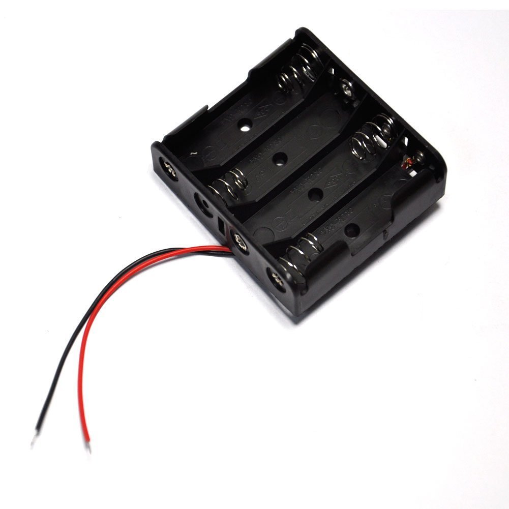 Plastic Battery Holder Case For 4 X AA Batteries With Wire Leads - 6.0V Storage Box 8 thumbnail image