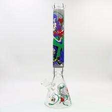 Vasos hechos a mano de 18"" cachimba diablo vidrio grueso pipas de agua para fumar bong vástago inferior