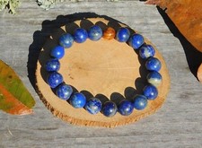 Natural Lapis Lazuli 10mm Gemstone Bracelet for Energy Healing High Vibrations
