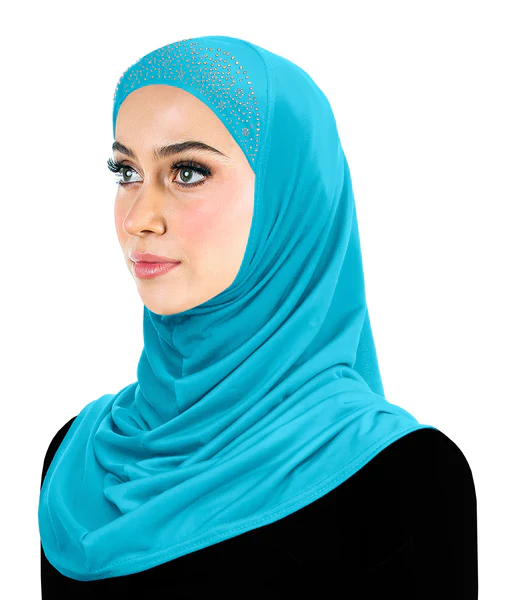 Instant Hijab Aiyah Rhinestone Amira Hijab Stretchy Pull-On