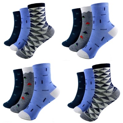 24 Paar Boys socks Jungen Socken Kinder Strümpfe 85% Baumwolle A.S-100 Gr. 23-38