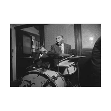 Vintage Jazz Music Drummer Legend Freddie Moore Framed Wall Art Print