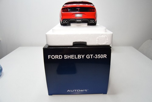 B61 1:18 AUTOART AUTO ART 72935 FORD SHELBY MUSTANG GT-350R GT 350 R RACE RED MB - Picture 9 of 19