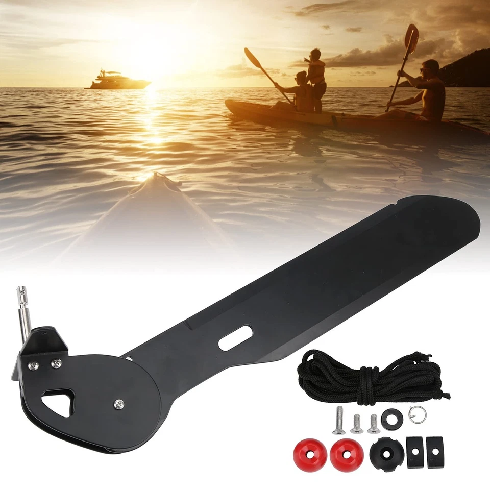 Canoe Rudder, Canoe Rudding Aluminum Alloy Kayak Fishing Boat Rudder Foot Dir... - Image 2 of 4