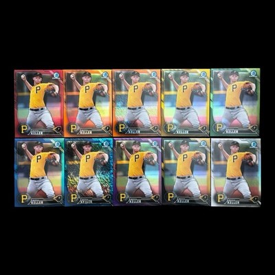 2016 Bowman Chrome MITCH KELLER Partial Rainbow RC Lot Red, Gold, Orange Pirates