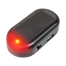 LED Solar Powered Car Dummy Alarm Stimulated Anti-Theft Flashing Warning Light
